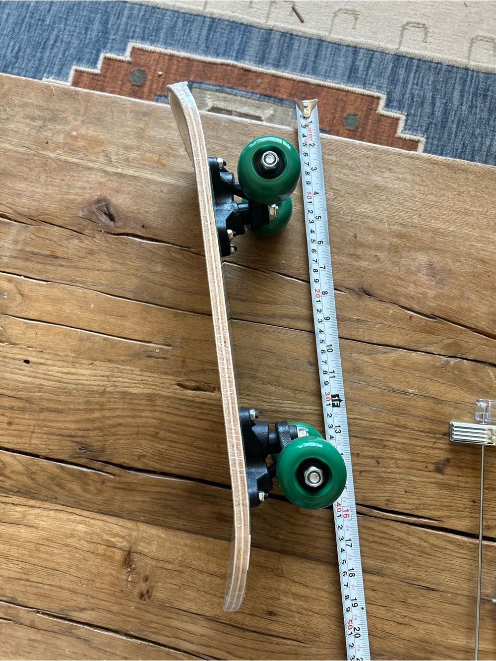 17” mini riding skateboard Kids Wooden Skateboard with Green Wheels break rules